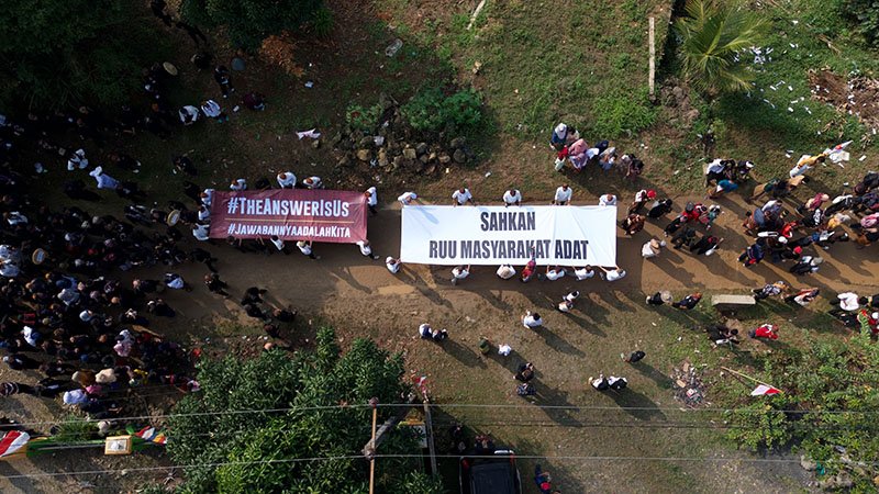 Peringati Hari Internasional Masyarakat Adat, Ratusan Aktivis Serukan Pengesahan RUU Masyarakat Adat di Lebak